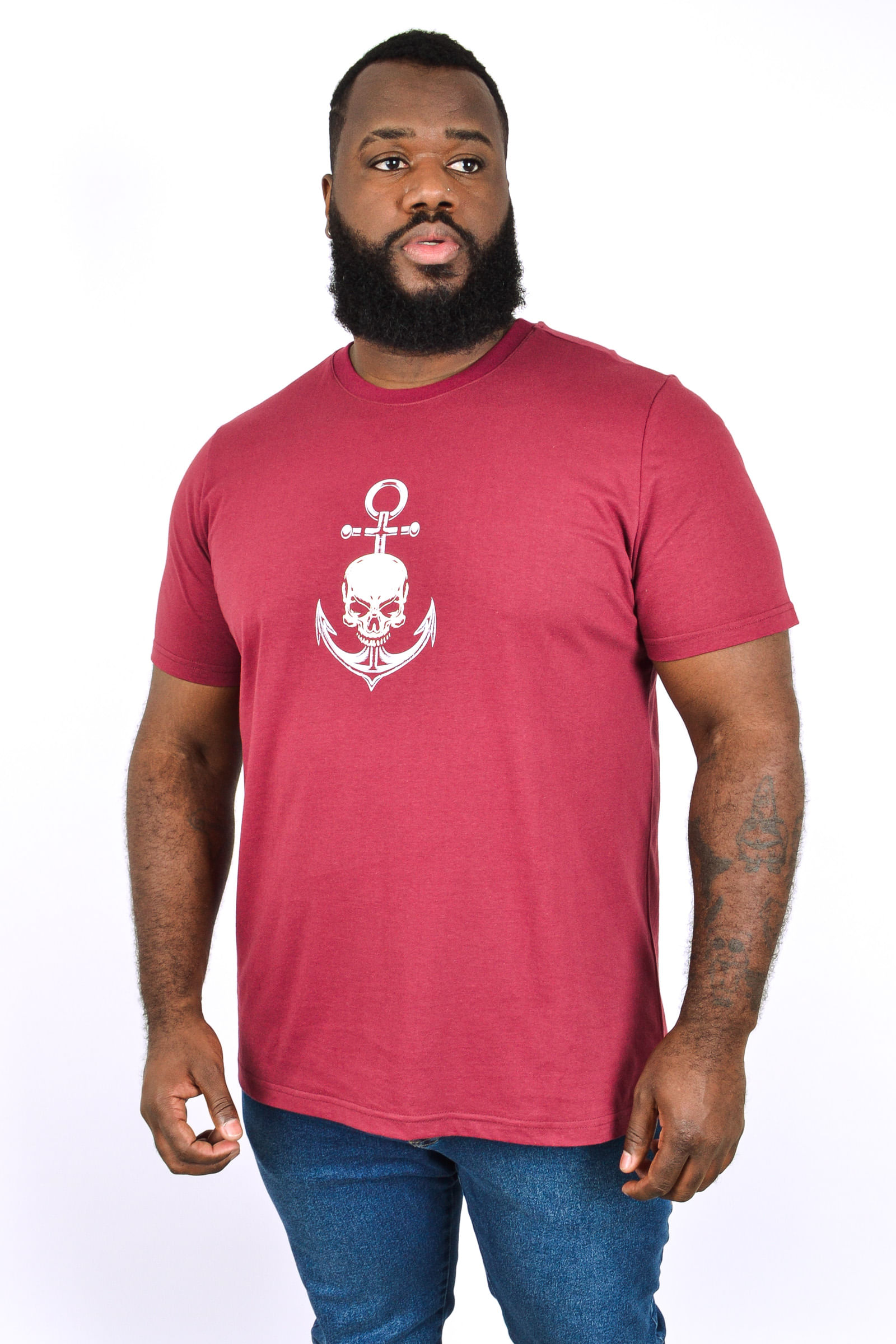 Camiseta masculina malha estampa 'caveira'_0036_1